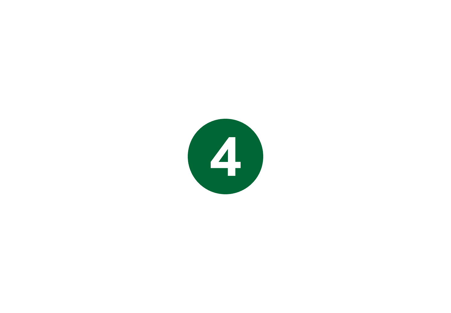 The number 4 inside a green circle.